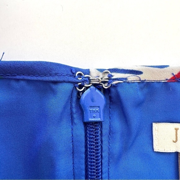 J. Crew mini  dress with spaghetti straps, fitted top, fully lined, tropical - Picture 13 of 16